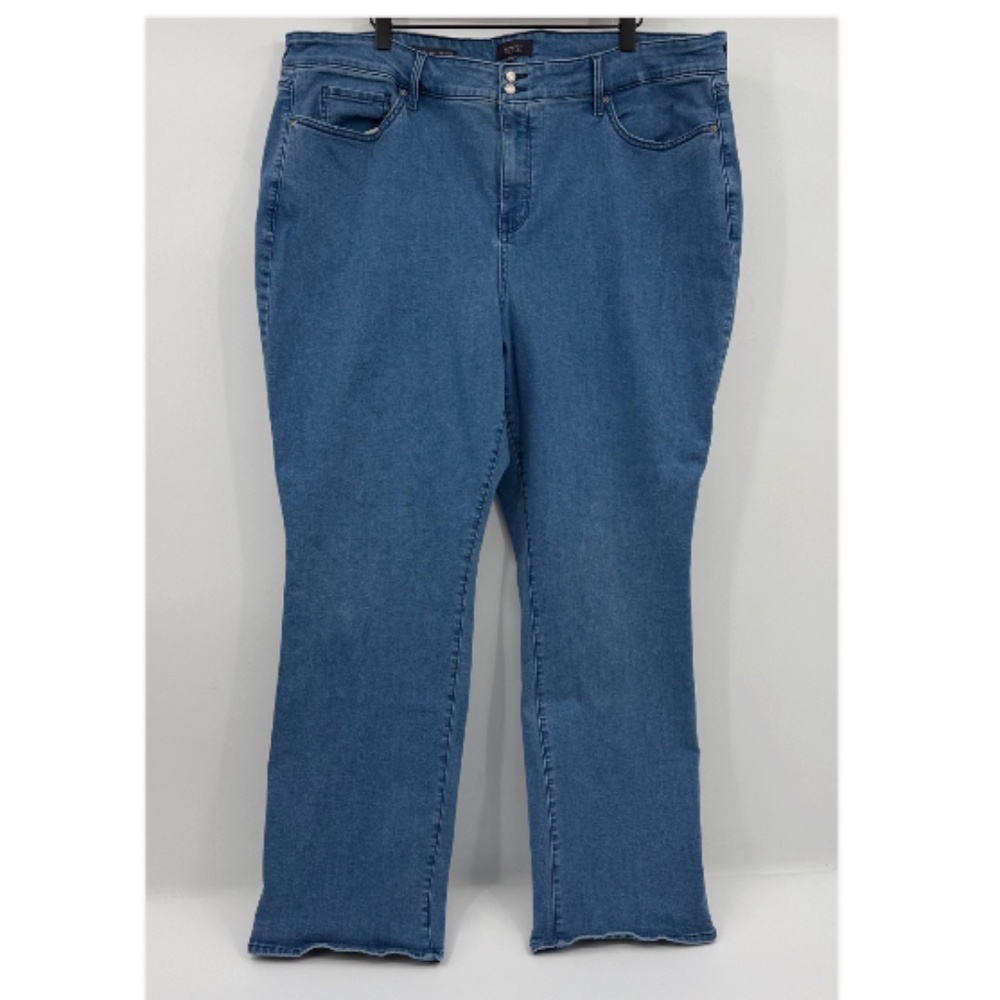 NYDJ Jeans Women 22W Blue Marilyn Straight Leg Denim Stretch Mid Rise Lift Tuck